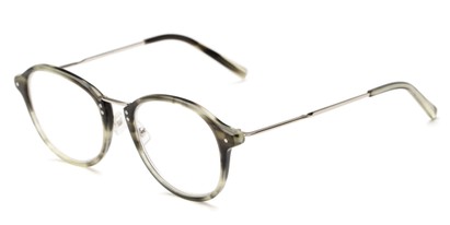 Angle of The Chateau Signature Reader in Olive Tortoise/Silver, Women's and Men's Round Reading Glasses