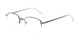 Angle of The Chesterton in Grey/Clear, Women's and Men's Rectangle Reading Glasses