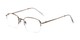 Angle of The Chesterton in Silver/Clear, Women's and Men's Rectangle Reading Glasses