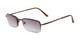 Angle of The Cinder Reading Sunglasses in Bronze with Smoke, Women's and Men's Rectangle Reading Sunglasses
