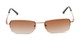 Front of The Cinder Reading Sunglasses in Gold with Amber