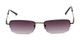 Front of The Cinder Reading Sunglasses in Grey with Smoke
