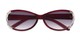 Folded of The Claire Reading Sunglasses in Red/Silver with Smoke
