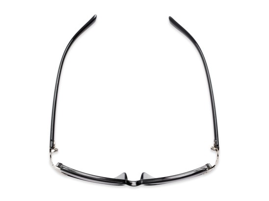 Overhead of The Claire Reading Sunglasses in Black/Silver with Smoke