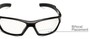 Detail of The Clear Bifocal Safety Goggles in Black with Clear Lenses