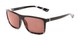 Angle of The Clifton Reading Sunglasses in Black/Clear Tortoise with Amber, Men's Retro Square Reading Sunglasses