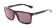 Angle of The Clifton Reading Sunglasses in Black/Brown Tortoise with Smoke, Men's Retro Square Reading Sunglasses