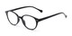 Angle of The Cocoa in Black, Women's and Men's Round Reading Glasses