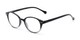 Angle of The Cocoa in Black Fade, Women's and Men's Round Reading Glasses