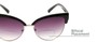Detail of The Coconut Bifocal Reading Sunglasses in Black/Silver with Smoke