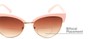 Detail of The Coconut Bifocal Reading Sunglasses in Light Pink/Gold with Amber
