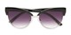 Folded of The Coconut Bifocal Reading Sunglasses in Black/Silver with Smoke