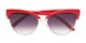 Folded of The Coconut Bifocal Reading Sunglasses in Red/Gold with Smoke