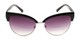 Front of The Coconut Bifocal Reading Sunglasses in Black/Silver with Smoke