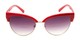 Front of The Coconut Bifocal Reading Sunglasses in Red/Gold with Smoke