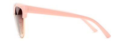 Side of The Coconut Bifocal Reading Sunglasses in Light Pink/Gold with Amber