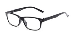 Angle of The Colonial in Black, Women's and Men's Retro Square Reading Glasses