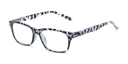 Angle of The Colonial in Grey Tortoise, Women's and Men's Retro Square Reading Glasses