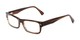 Angle of Columbia by felix + iris in Brown Stripe, Women's and Men's Rectangle Reading Glasses