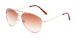 Angle of The Conrad Reading Sunglasses in Gold with Amber, Women's and Men's Aviator Reading Sunglasses