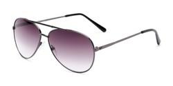 Angle of The Conrad Reading Sunglasses in Grey with Smoke, Women's and Men's Aviator Reading Sunglasses