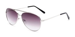 Angle of The Conrad Reading Sunglasses in Silver with Smoke, Women's and Men's Aviator Reading Sunglasses