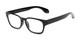 Angle of The Cornwall in Black, Women's and Men's Retro Square Reading Glasses