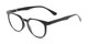 Angle of The Corwin in Black, Women's and Men's Round Reading Glasses