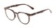 Angle of The Corwin in Dark Brown Marble, Women's and Men's Round Reading Glasses