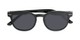Folded of The Cosmo Polarized Magnetic Bifocal Reading Sunglasses in Black with Smoke