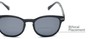 Detail of The Cosmo Polarized Magnetic Bifocal Reading Sunglasses in Black with Smoke