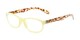 Angle of The Cybil in Yellow/Tortoise, Women's Rectangle Reading Glasses