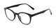 Angle of The Cyrus Bifocal in Matte Black, Women's and Men's Round Reading Glasses