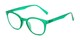 Angle of The Cyrus Bifocal in Matte Green, Women's and Men's Round Reading Glasses