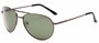 Angle of The Maverick Unmagnified Sunglasses in Grey with Green, Women's and Men's Aviator Sunglasses