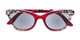 Folded of The Daffodil Reading Sunglasses in Red/Leopard with Smoke
