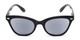 Front of The Daffodil Reading Sunglasses in Black with Smoke
