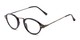 Angle of The Daffron in Black with Gold, Women's and Men's Retro Square Reading Glasses