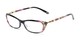 Angle of The Dahlia in Black/Floral Fade, Women's Cat Eye Reading Glasses