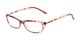 Angle of The Dahlia in Brown/Pink Floral, Women's Cat Eye Reading Glasses