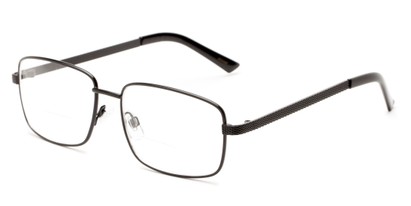 Angle of The Dale Bifocal in Black, Women's and Men's Rectangle Reading Glasses