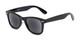 Angle of The Dallas Reading Sunglasses in Black with Smoke, Women's and Men's Retro Square Reading Sunglasses