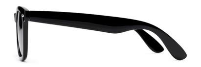 Side of The Dallas Reading Sunglasses in Black with Smoke