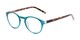 Angle of The Dandelion in Glossy Teal/Tortoise, Women's and Men's Round Reading Glasses