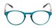 Front of The Dandelion in Glossy Teal/Tortoise