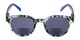 Front of The Dane Bifocal Reading Sunglasses in Matte Black Tortoise/Blue with Smoke