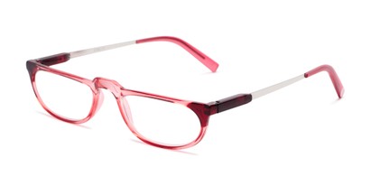 Angle of The Darby in Red, Women's and Men's Rectangle Reading Glasses