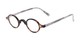 Angle of The Daria in Tortoise with Black/White, Women's Round Reading Glasses