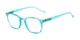 Angle of The Darling in Light Blue, Women's Retro Square Reading Glasses