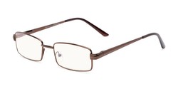 Angle of The Dash Computer Reader in Bronze, Women's and Men's Rectangle Reading Glasses